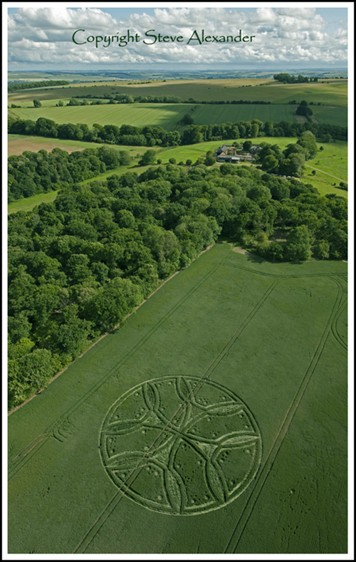 Westwoods, Wiltshire crop circle, aerial photo 10