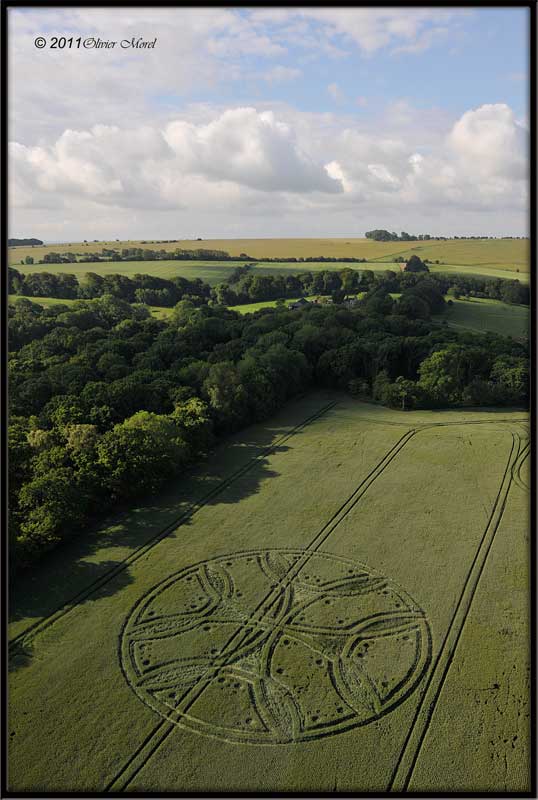 Westwoods, Wiltshire crop circle, aerial photo 8