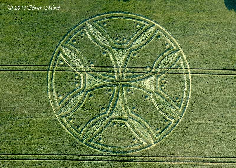 Westwoods, Wiltshire crop circle, aerial photo 7