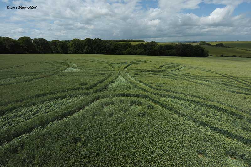 Westwoods, Wiltshire crop circle, aerial photo 25