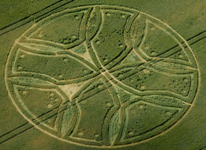 Westwoods, Wiltshire crop circle, aerial photo 4