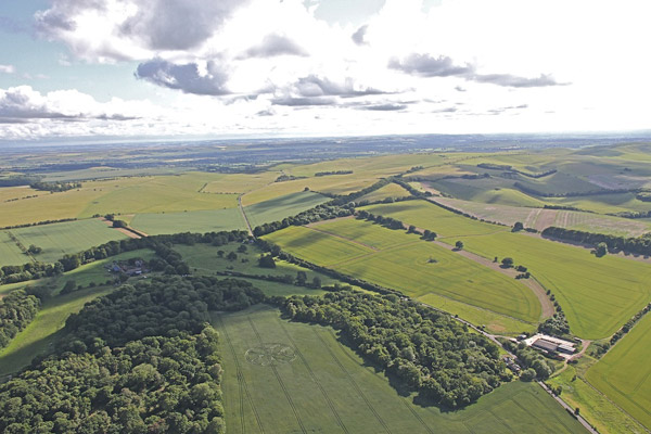 Westwoods, Wiltshire crop circle, aerial photo 3