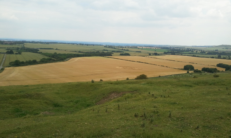Barbury Castle (2), Wiltshire crop circle, aerial photo 36