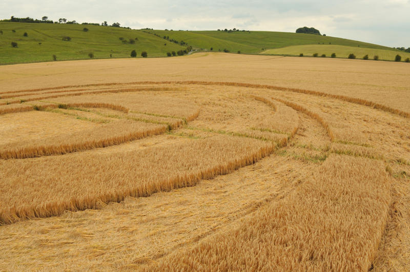 Barbury Castle (2), Wiltshire crop circle, aerial photo 33
