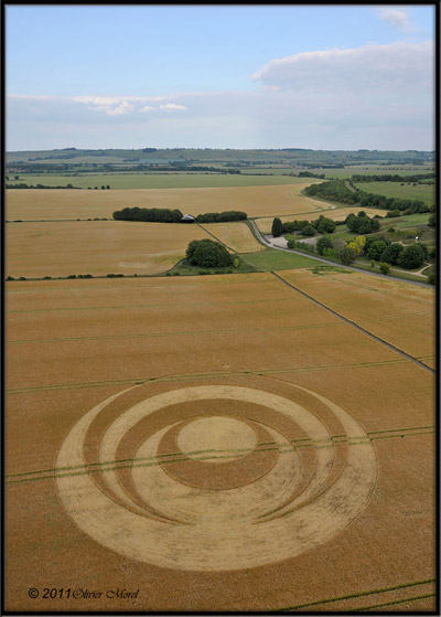 Barbury Castle (2), Wiltshire crop circle, aerial photo 8