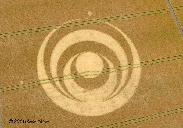 Barbury Castle (2), Wiltshire crop circle, aerial photo 6