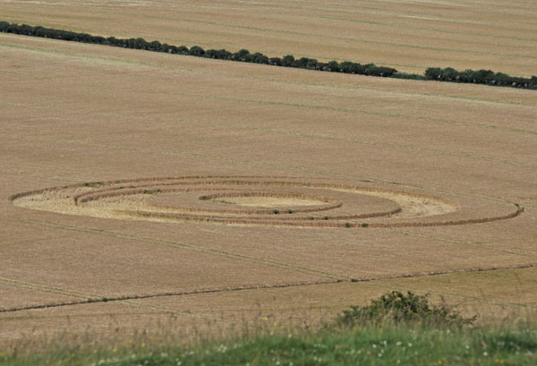 Barbury Castle (2), Wiltshire crop circle, aerial photo 37