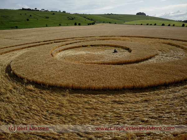 Barbury Castle (2), Wiltshire crop circle, aerial photo 35