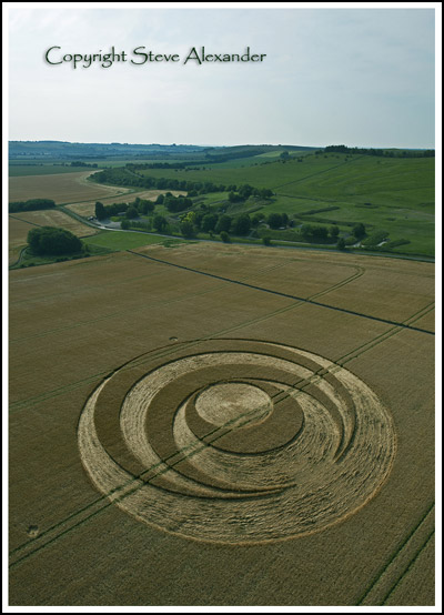 Barbury Castle (2), Wiltshire crop circle, aerial photo 9