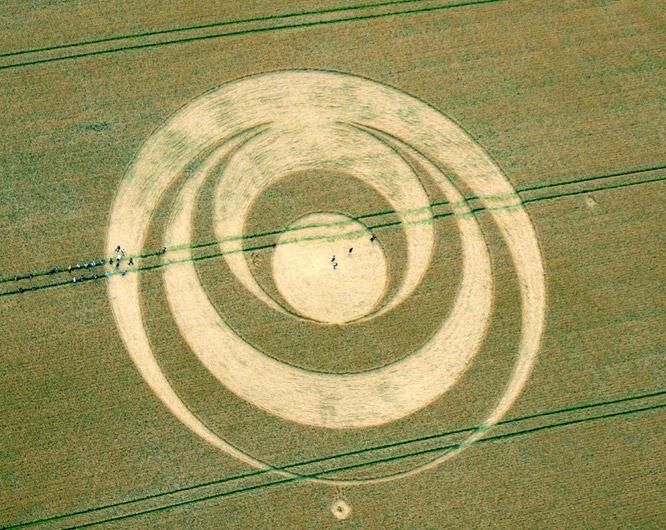 Barbury Castle (2), Wiltshire crop circle, aerial photo 10