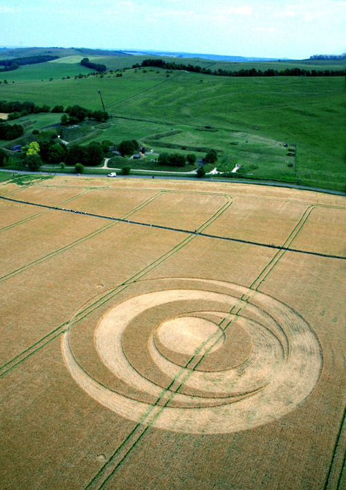 Barbury Castle (2), Wiltshire crop circle, aerial photo 11