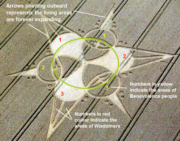 Bridge Inn, Wiltshire crop circle, aerial photo 13