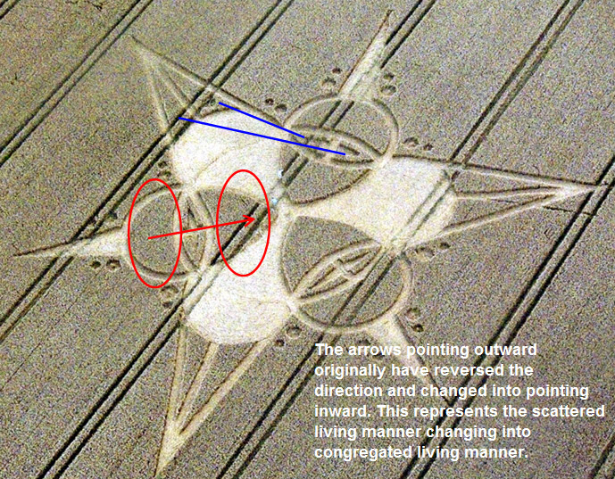 Bridge Inn, Wiltshire crop circle, aerial photo 14
