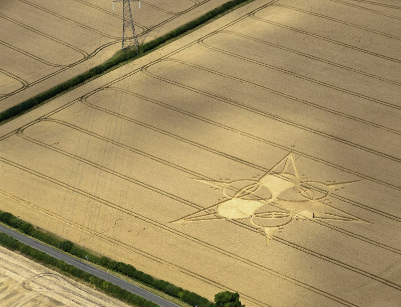 Bridge Inn, Wiltshire crop circle, aerial photo 3