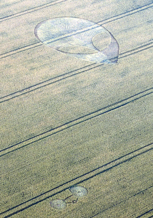 Charlbury Hill (2), Wiltshire crop circle, aerial photo 8