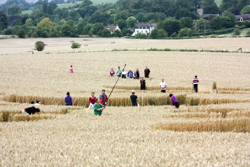 Cherhill White Horse, Wiltshire crop circle, aerial photo 42