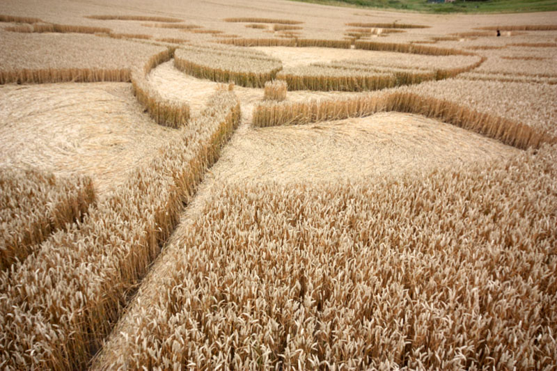 Cherhill White Horse, Wiltshire crop circle, aerial photo 34