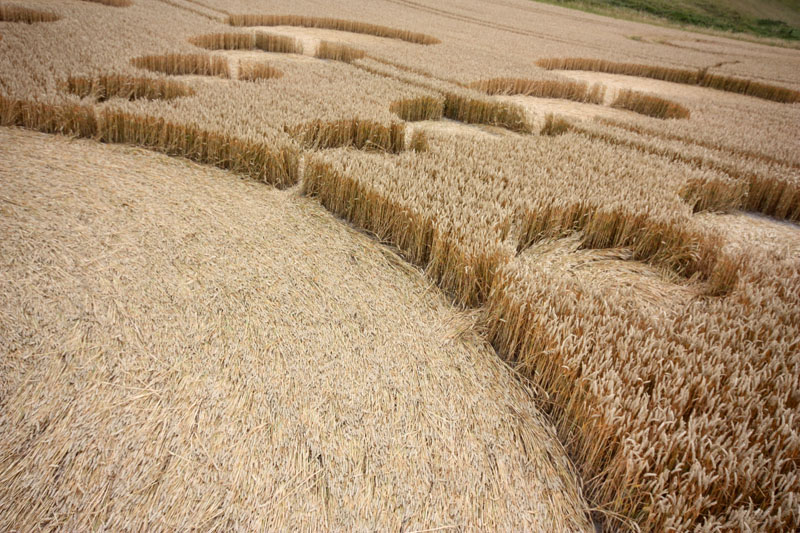 Cherhill White Horse, Wiltshire crop circle, aerial photo 40