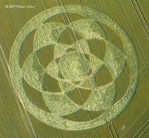 Fonthill Down, Wiltshire crop circle, aerial photo 10