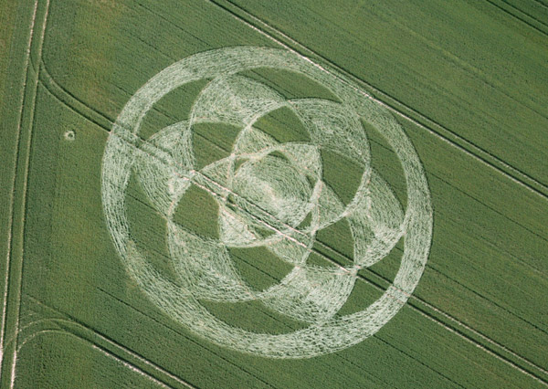 Fonthill Down, Wiltshire crop circle, aerial photo 5