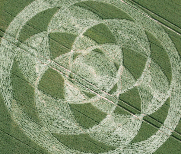 Fonthill Down, Wiltshire crop circle, aerial photo 6