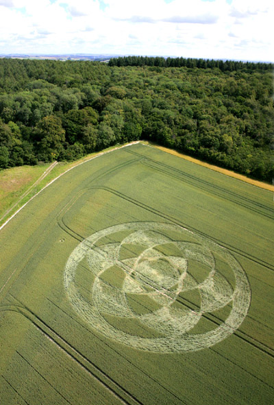 Fonthill Down, Wiltshire crop circle, aerial photo 7