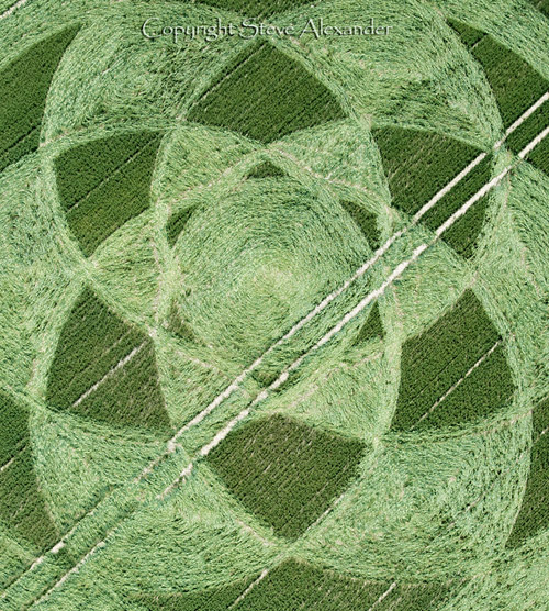 Fonthill Down, Wiltshire crop circle, aerial photo 9