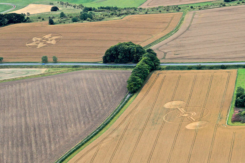 Cooks Plantation, Wiltshire crop circle, aerial photo 3