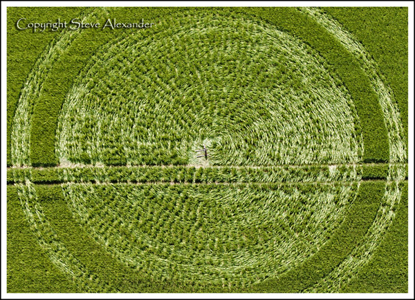 East Kennett, Wiltshire crop circle, aerial photo 9
