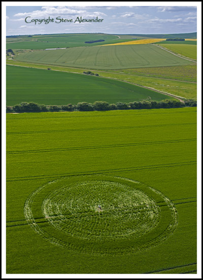 East Kennett, Wiltshire crop circle, aerial photo 10