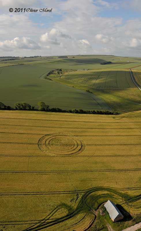 East Kennett, Wiltshire crop circle, aerial photo 5