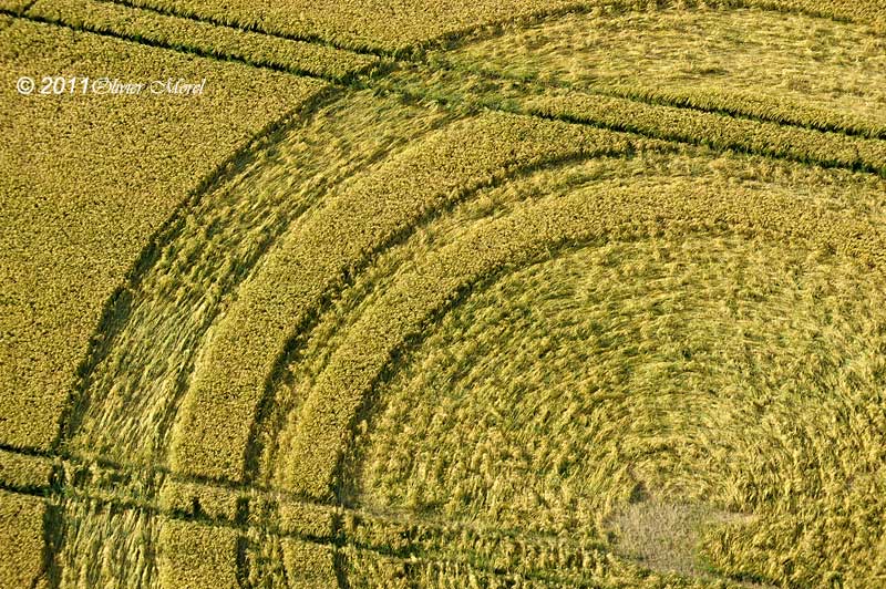 East Kennett, Wiltshire crop circle, aerial photo 3