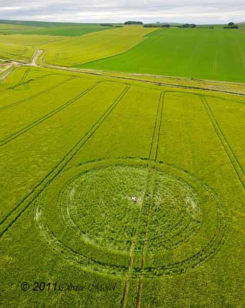 East Kennett, Wiltshire crop circle, aerial photo 15