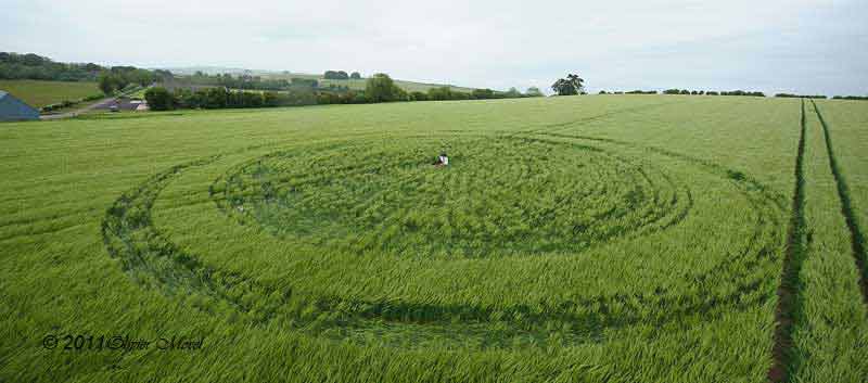 East Kennett, Wiltshire crop circle, aerial photo 33