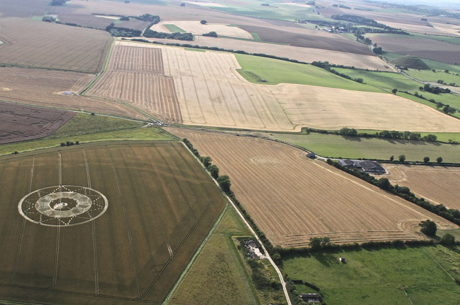 East Kennett (2), Wiltshire crop circle, aerial photo 6