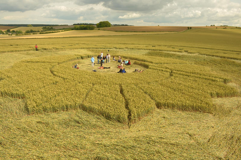 East Kennett (2), Wiltshire crop circle, aerial photo 35