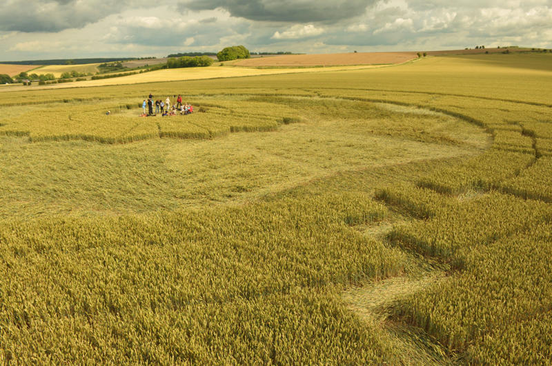 East Kennett (2), Wiltshire crop circle, aerial photo 36