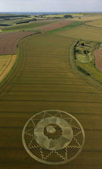East Kennett (2), Wiltshire crop circle, aerial photo 2