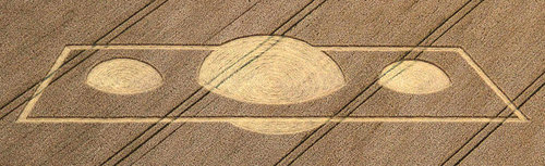 Furze Knoll, Wiltshire crop circle, aerial photo 9