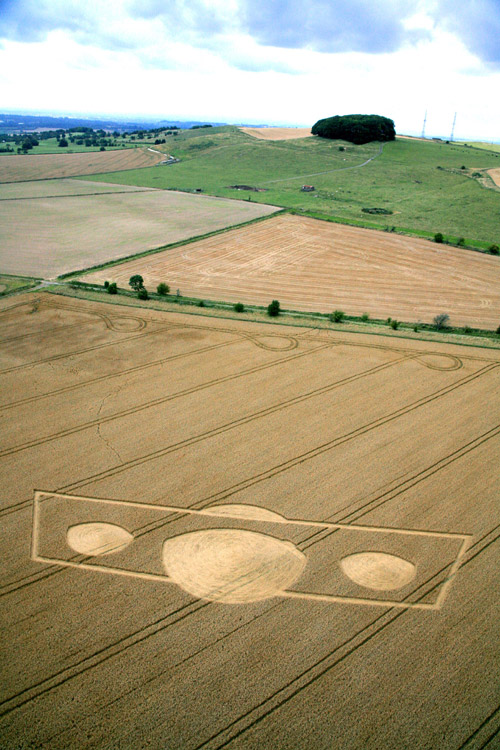 Furze Knoll, Wiltshire crop circle, aerial photo 5