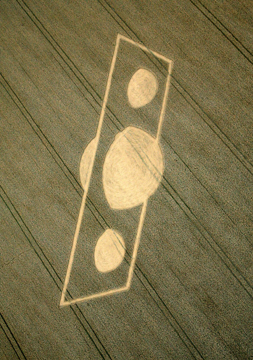 Furze Knoll, Wiltshire crop circle, aerial photo 6