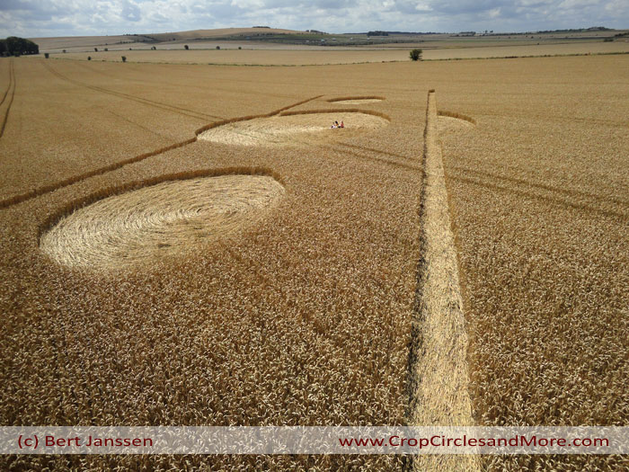 Furze Knoll, Wiltshire crop circle, aerial photo 24