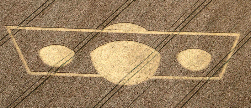 Furze Knoll, Wiltshire crop circle, aerial photo 3