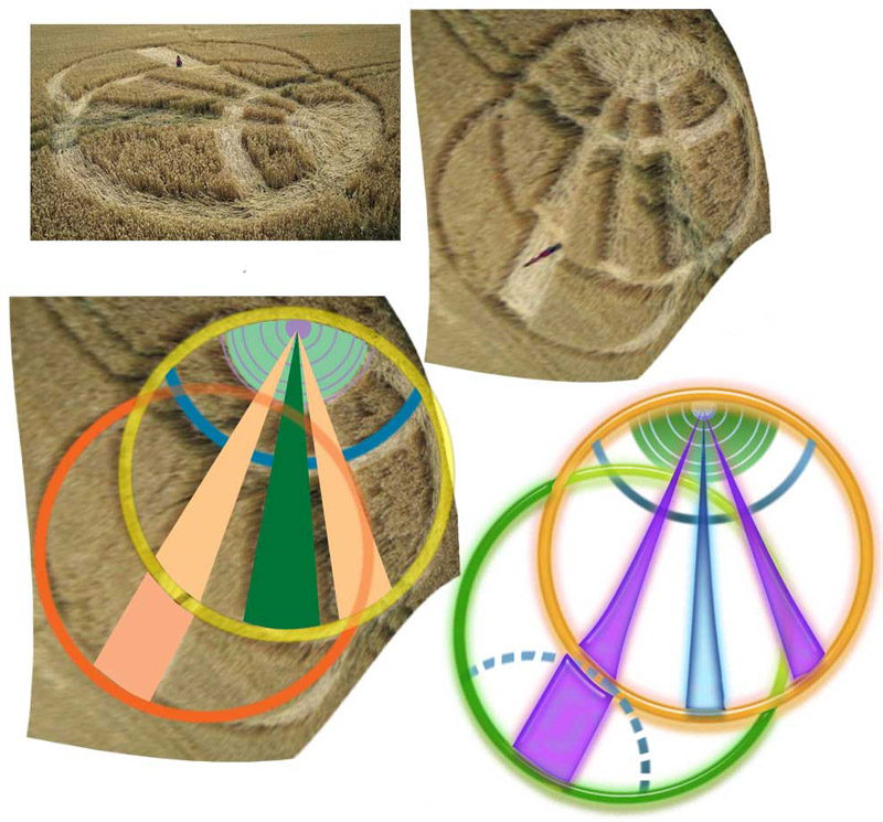 Giants Grave, Wiltshire crop circle, aerial photo 3