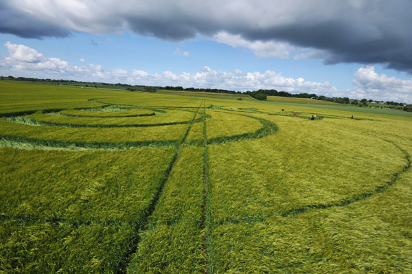 Hackpen Hill, Wiltshire crop circle, aerial photo 42