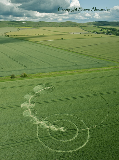 Honeystreet, Wiltshire crop circle, aerial photo 8