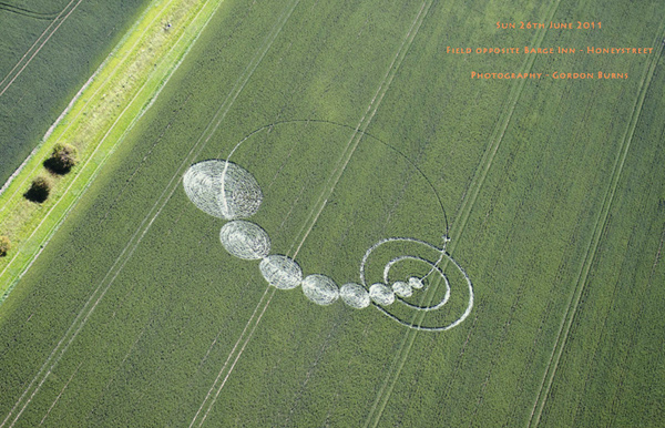 Honeystreet, Wiltshire crop circle, aerial photo 6