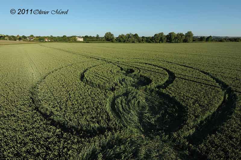 Honeystreet, Wiltshire crop circle, aerial photo 26