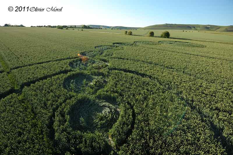 Honeystreet, Wiltshire crop circle, aerial photo 27