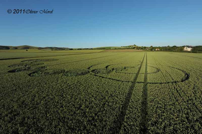 Honeystreet, Wiltshire crop circle, aerial photo 28